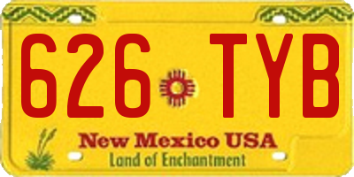 NM license plate 626TYB