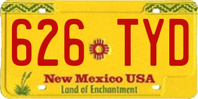 NM license plate 626TYD