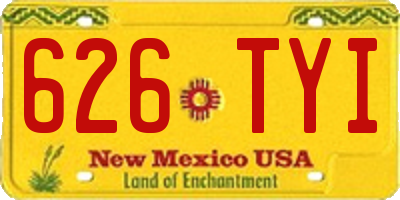 NM license plate 626TYI