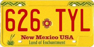 NM license plate 626TYL