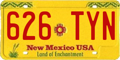 NM license plate 626TYN