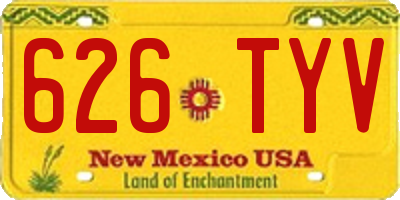 NM license plate 626TYV
