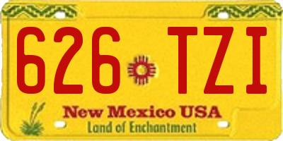 NM license plate 626TZI