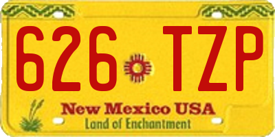 NM license plate 626TZP