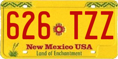 NM license plate 626TZZ