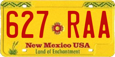 NM license plate 627RAA