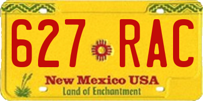 NM license plate 627RAC