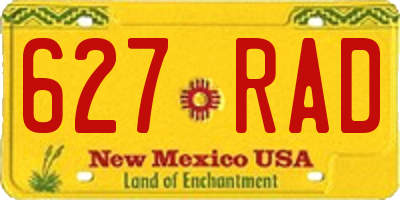 NM license plate 627RAD