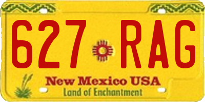 NM license plate 627RAG