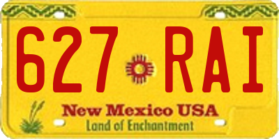 NM license plate 627RAI