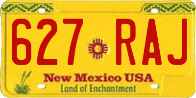 NM license plate 627RAJ