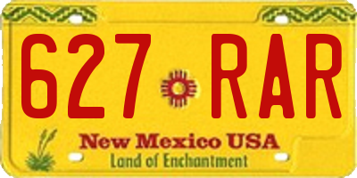 NM license plate 627RAR
