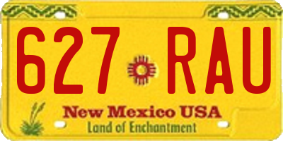 NM license plate 627RAU
