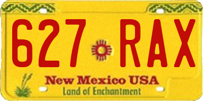 NM license plate 627RAX