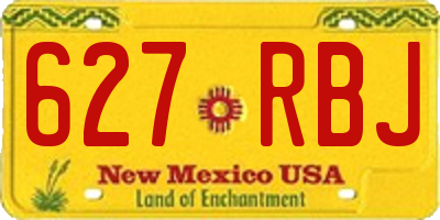 NM license plate 627RBJ