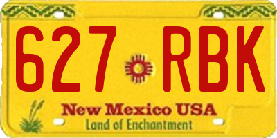NM license plate 627RBK