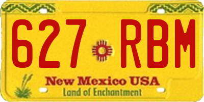 NM license plate 627RBM
