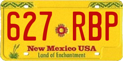 NM license plate 627RBP