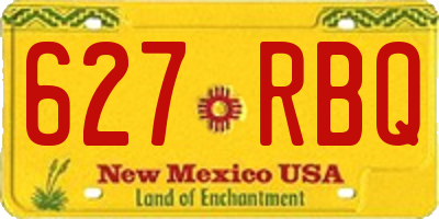 NM license plate 627RBQ