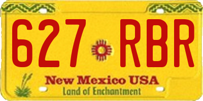 NM license plate 627RBR
