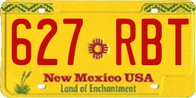NM license plate 627RBT