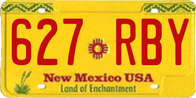 NM license plate 627RBY