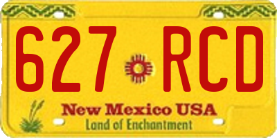 NM license plate 627RCD