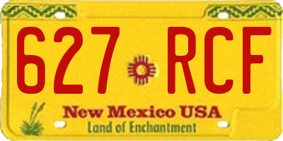 NM license plate 627RCF