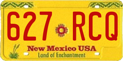 NM license plate 627RCQ