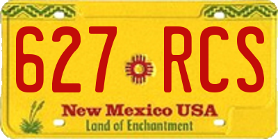 NM license plate 627RCS