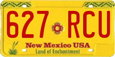 NM license plate 627RCU