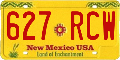 NM license plate 627RCW