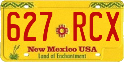 NM license plate 627RCX