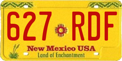 NM license plate 627RDF