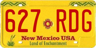 NM license plate 627RDG