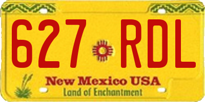 NM license plate 627RDL