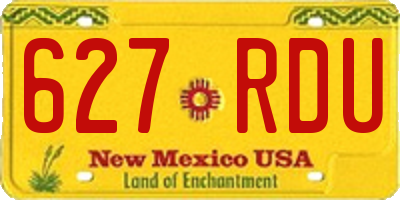 NM license plate 627RDU