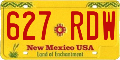NM license plate 627RDW