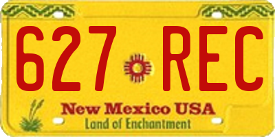 NM license plate 627REC