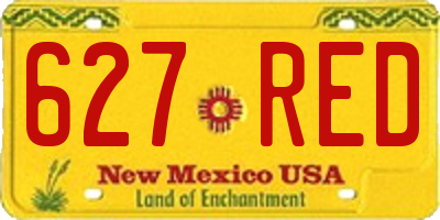 NM license plate 627RED