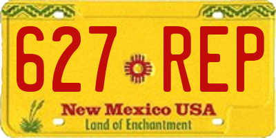 NM license plate 627REP