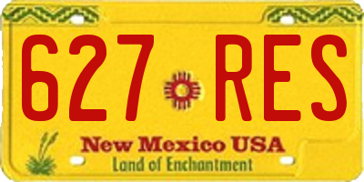 NM license plate 627RES