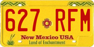 NM license plate 627RFM