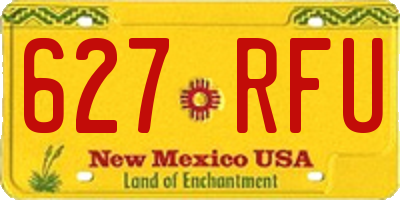 NM license plate 627RFU
