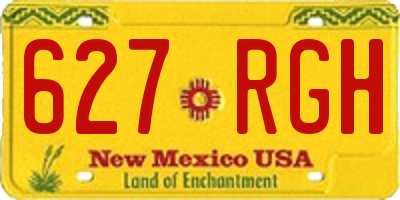 NM license plate 627RGH