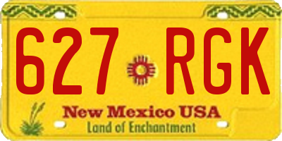 NM license plate 627RGK