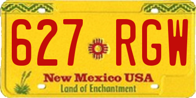 NM license plate 627RGW