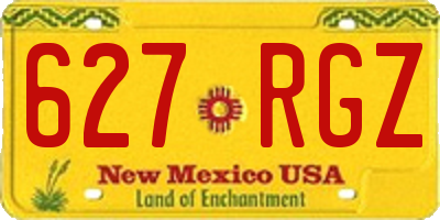 NM license plate 627RGZ