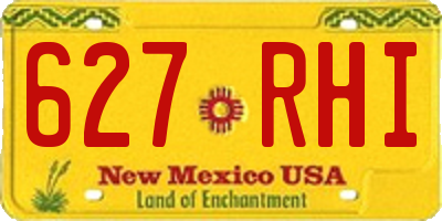 NM license plate 627RHI