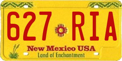 NM license plate 627RIA